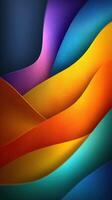 Colorful waves of abstract design flow together in a vibrant display of hues and textures photo