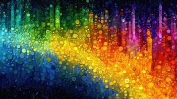 Colorful abstract art with circles and gradients creates a vibrant display of hues in a dynamic composition photo