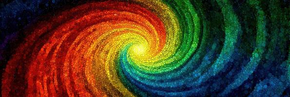 Colorful spiral pattern showcasing a vibrant mix of hues swirling in a captivating formation photo