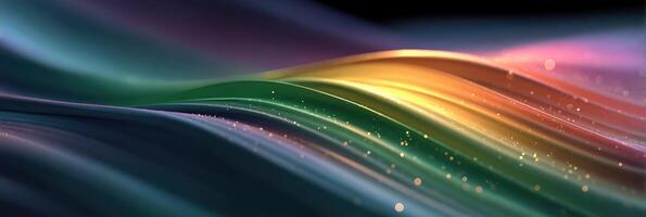 Colorful waves of light create a mesmerizing display of movement and texture in an abstract digital artwork photo