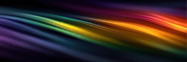 Colorful wave patterns flowing across a dark background create a mesmerizing abstract effect in a playful display of light photo