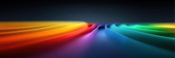 Vibrant colors blend seamlessly in a wave pattern creating an artistic display of light and movement photo