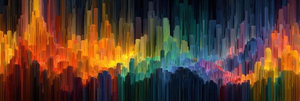 Colorful abstract wave pattern showcasing vibrant hues in a dynamic visual display of light and texture photo