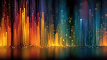 Vibrant abstract light display creating a colorful atmosphere in a digital setting photo