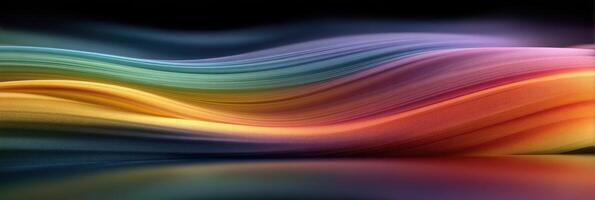 Colorful waves create a vibrant abstract artwork with flowing patterns and harmonious tones at dusk photo