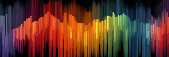 Vibrant sound wave visualization with dynamic colors showcasing energetic audio patterns photo