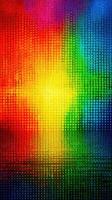 Vibrant abstract display of colorful lights creating a mesmerizing rainbow effect on a reflective surface photo