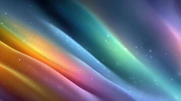 Vibrant waves of color fill the canvas with soft gradients and sparkling specks photo
