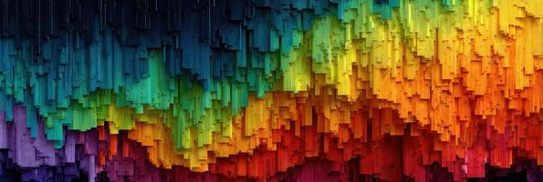 Colorful abstract art with layered shapes creating a vibrant wave in dynamic hues photo