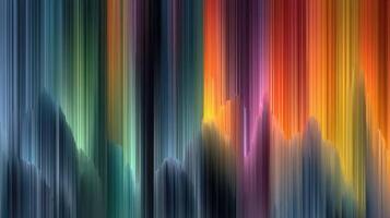 Colorful abstract patterns weave together in a vertical display of light and shadow at sunset photo