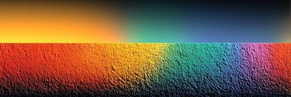 Vivid gradient showcasing colors in a beautiful spectrum against a dark backdrop at sunset photo