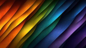 Vibrant rainbow fabric waves create a stunning visual display of color gradients and textures in warm lighting photo
