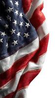 American flag draped gracefully showcasing stars and stripes in vibrant colors and textures photo