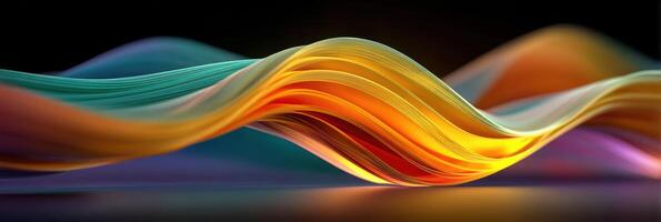 Colorful wavy patterns create a visually stunning abstract design with smooth gradients and rich hues photo