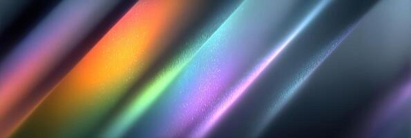 Colorful light reflections create a dynamic pattern across a smooth surface in this artistic display photo