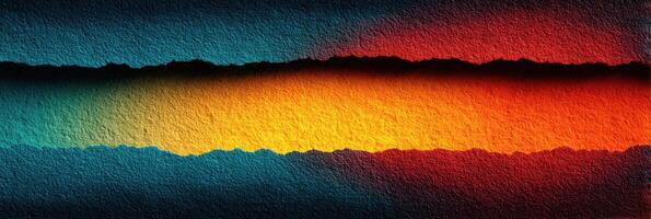 Vibrant gradient artwork with textured paper layers showcasing fiery colors and smooth transitions at dusk photo