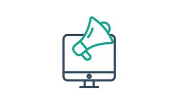 Advertising icon animated. animated icon related to branding. suitable for user interface, provide visual feedback and more. alpha channel, transparent background video