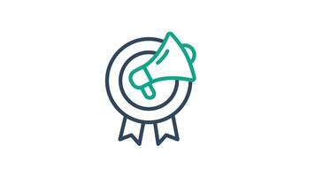 Promotion icon animated. animated icon related to branding. suitable for user interface, provide visual feedback and more. alpha channel, transparent background video