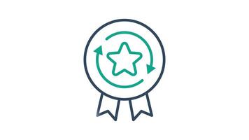Consistency icon animated. animated icon related to branding. suitable for user interface, provide visual feedback and more. alpha channel, transparent background video