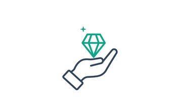 Value icon animated. animated icon related to branding. suitable for user interface, provide visual feedback and more. alpha channel, transparent background video