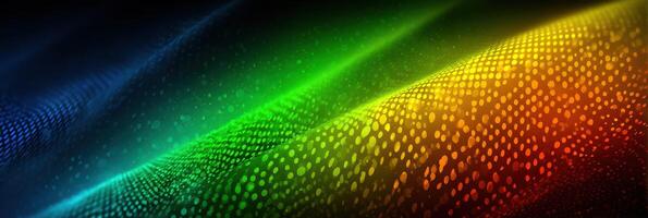 Vibrant abstract wave pattern showcasing a spectrum of colors with smooth gradients and dynamic lighting effects photo