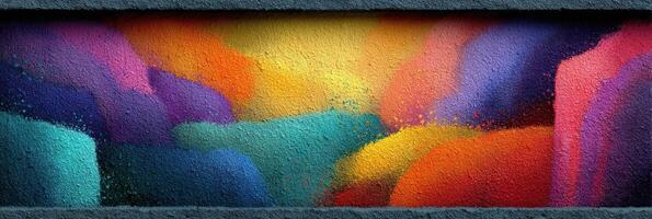 Colorful abstract landscape with vibrant hues and textures in a smooth gradient pattern photo
