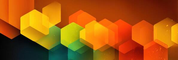 Vibrant hexagonal patterns showcasing warm colors in an abstract design for artistic and creative inspiration photo
