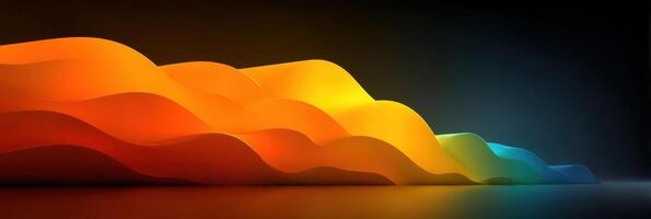 Vibrant abstract waves in warm tones create a dynamic visual experience in an artistic representation of movement and flow photo