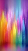 Colorful abstract vertical lines with vibrant hues and sparkling effects create a mesmerizing visual display at nighttime photo