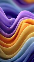 Colorful layers of fabric create a vibrant display of shades in a textured pattern photo