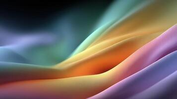 Colorful waves of fabric create a mesmerizing abstract pattern in soft light and gentle curves photo