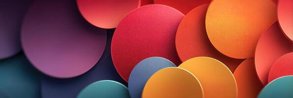 Colorful circles arranged in a decorative pattern with vibrant hues creating an artistic background photo