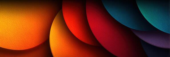 Colorful abstract layers create a vibrant visual display with curves and gradients in a warm palette photo