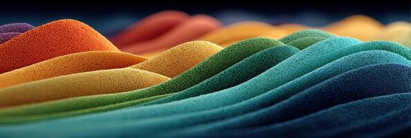 Vibrant waves of colorful textures create a stunning visual display in a dynamic abstract design photo