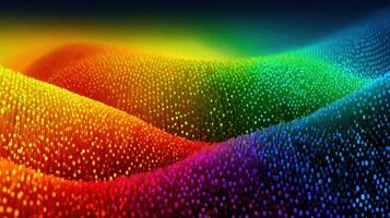 Colorful abstract wave pattern showcasing vibrant hues and a flowing design, capturing a sense of movement and dynamism in digital art photo