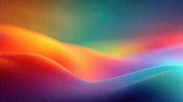 Colorful abstract waves blend together in a vibrant display during sunset in a creative art studio photo
