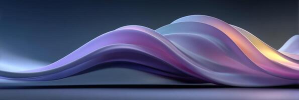 Flowing waves of color create a stunning visual effect in a digital art piece showcasing smooth gradients and soft curves photo