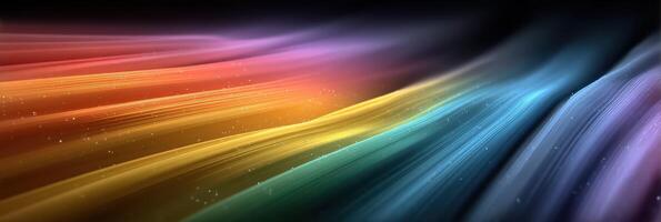 Colorful abstract waves blend seamlessly in a vibrant display of light against a dark background photo