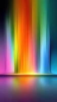 Vibrant display of colorful abstract light patterns illuminating a dark background in a mesmerizing artistic composition photo