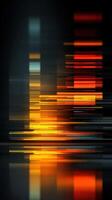 Vibrant abstract lines create dynamic energy in an urban environment at night photo
