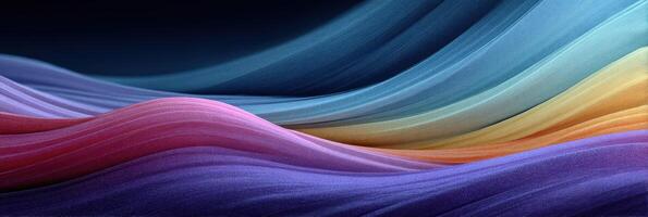 Colorful wave patterns create a dynamic and harmonious abstract composition showcasing smooth flowing textures photo