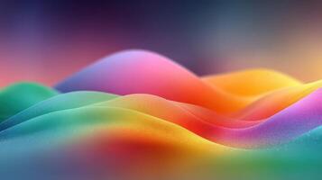 Colorful abstract waves create a vibrant landscape of smooth gradients in a dynamic blend of hues photo