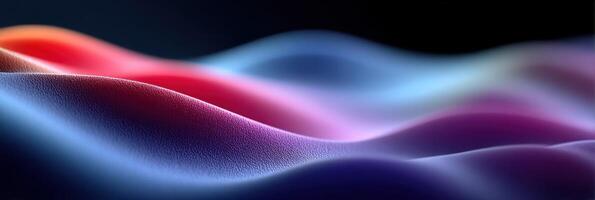Colorful undulating waves create a mesmerizing abstract visual experience in soft hues during a surreal light display photo