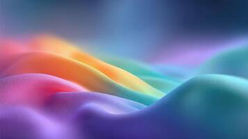 Colorful abstract landscape with soft waves and gradients in vibrant shades photo