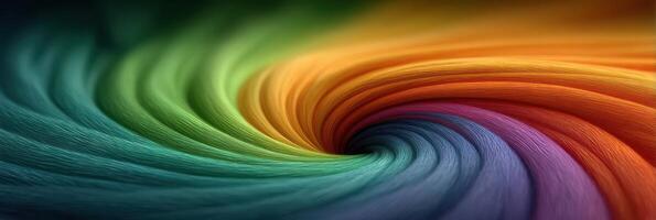 Vibrant swirl of colorful fibers creating an artistic pattern in a captivating display of textures and hues photo