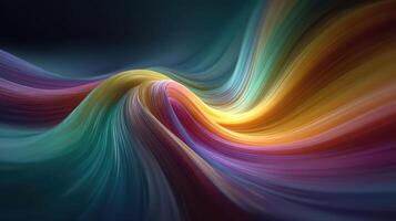 Colorful abstract waves create a mesmerizing flow in a digital art composition representing harmony and motion photo