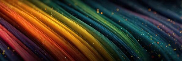 Vibrant waves of color blend harmoniously in an art piece showcasing the beauty of a rainbow spectrum photo