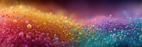 Colorful abstract background with vibrant spheres in various shades of blue, yellow, and purple during a creative art project photo