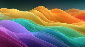 Colorful abstract waves in a gradient landscape create a vivid and dynamic visual experience in a digital artwork setting photo