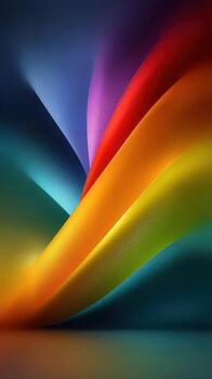 Colorful abstract silk ribbons intertwining in a mesmerizing dance of hues creating a vibrant artistic display photo